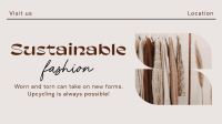 Elegant Minimalist Sustainable Fashion Facebook Event Cover