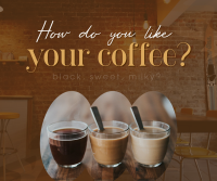 Coffee Flavors Facebook Post