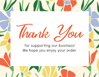 Artistic Floral Thank You Card