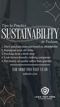 Sustainable Fashion Tips Instagram Reel Image Preview