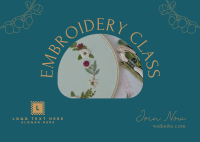 Embroidery Class Postcard