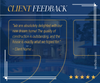 Client Testimonial Construction Facebook Post