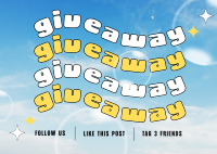 Quirky Giveaway Promo Postcard Design