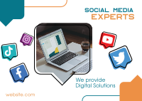 Social Media Experts Postcard