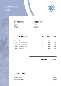 Lady Justice Attorney Invoice