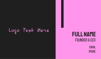 Black And Pink Business Card example 1