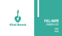 Turquoise Rock Guitar Business Card Image Preview