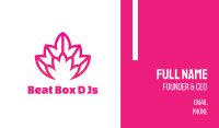 Pink Lotus Line Art Business Card