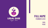 Purple Gradient Violin Business Card