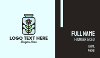 Jar Flower Preservation Business Card Design