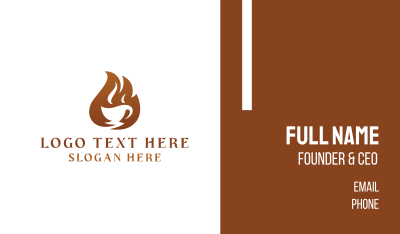 Fire Coffee Cafe Business Card