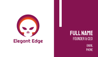 Gradient Skull Emblem Business Card