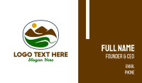 Mountain Leaf View  Business Card Design
