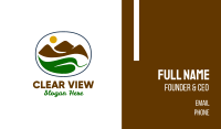 Mountain Leaf View  Business Card Image Preview