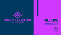Digital Purple Flatline Business Card