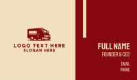 Red Food Stall Van Business Card