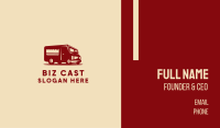 Red Food Stall Van Business Card