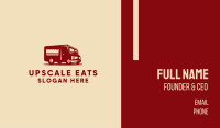 Red Food Stall Van Business Card Image Preview