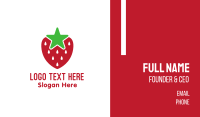 Strawberry Star Business Card Design