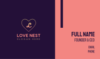 Minimalist Gradient Heart Business Card Image Preview