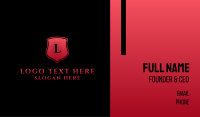 Red University Lettermark Business Card