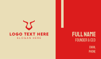 Simple Bull Horns Business Card