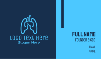 Blue Respiratory Lungs Tech Business Card