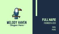 Tropical Toucan Bird Business Card Design
