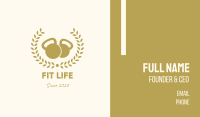 Gold Fitness Gym Business Card Image Preview