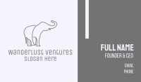 Gray Minimalist Elephant  Business Card