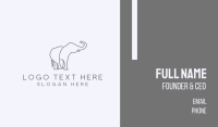 Gray Minimalist Elephant  Business Card