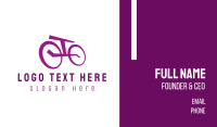 Purple Bicycle Business Card Design