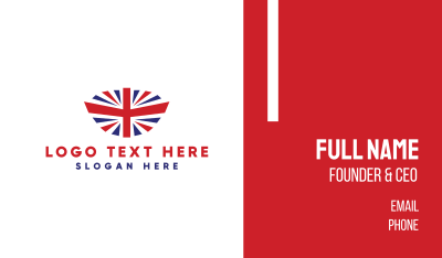 Modern United Kingdom Flag Business Card Image Preview