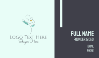 Delicate Flower Outline Business Card Design