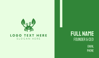 Green Crab Business Card Design