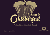 Oktoberfest Beer Night Postcard Design