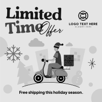 Christmas Free Shipping Instagram Post