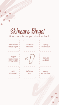 Skincare Tips Bingo Facebook Story Design