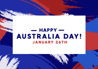 Australia Day Paint Postcard