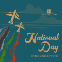 UAE National Day Airshow Instagram Post Design