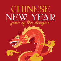 New Year Dragon Instagram Post Design