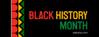 Black History Pattern Facebook Cover Design