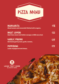 Pizza Party Menu Image Preview