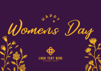 Floral Women's Day Postcard