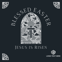 Easter Stained Glass Instagram Post Design