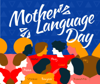 Abstract International Mother Language Day Facebook Post