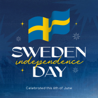 Modern Sweden Independence Day Instagram Post