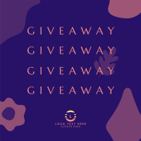 Giveaway Time Instagram Post Design