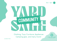 Yard Community Sale Postcard