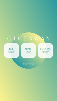 Gradient Planet Giveaway Facebook Story